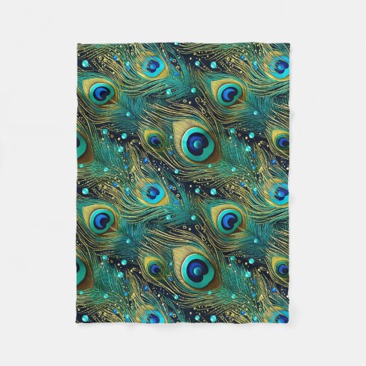 Couverture Polaire Coussin de jet Peacock Passion (Devant)