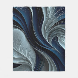 Couverture Polaire Coussin décoratif abstrait à écoulement indigo Gol