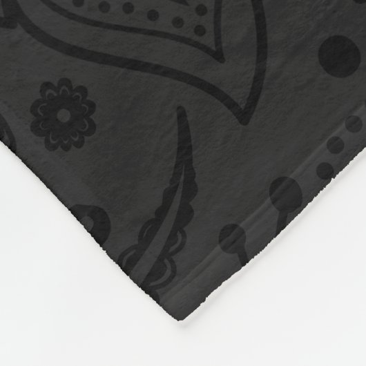 Couverture Polaire Coussin noir et gris foncé (Coin)