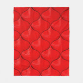 Couverture Polaire Coussin rouge texture cuir (Devant)