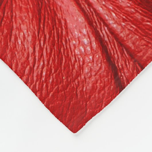 Couverture Polaire Coussin rouge texture cuir (Coin)
