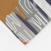 Couverture Polaire Coutume de région boisée de renards et de cerfs (Coin)