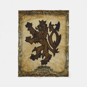 Couverture Polaire Coutume effrénée héraldique de lion