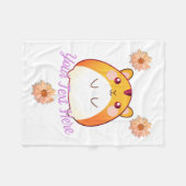 Couverture Polaire Coutume mignonne de hamster de Kawaii (Devant (Horizontal))