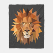 Couverture Polaire Coutume moderne de lion de polygone (Devant)