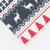 Couverture Polaire Coutume rouge de motif de marine folklorique (Coin)