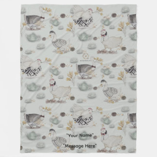 Couverture Polaire Couture Canards et poulets Blanche polaire pour bé