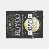 Couverture Polaire Couverture-cadeau pour entraîneur de volleyball Me (Devant (Horizontal))