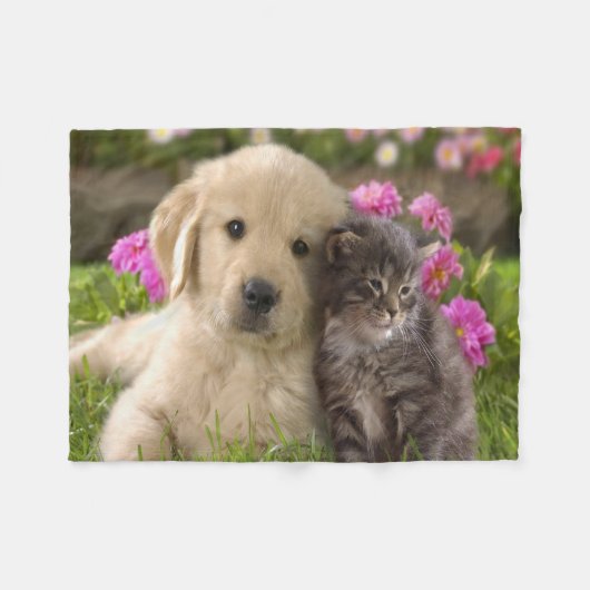 Couverture Polaire Couverture/chiot et chaton d'ouatine (Devant (Horizontal))