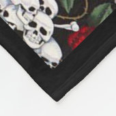 Couverture Polaire Couverture/crânes et roses d'ouatine (Coin)