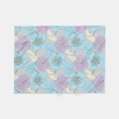 Couverture Polaire « Couverture en molleton fleuri pastel » (Devant (Horizontal))