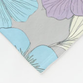 Couverture Polaire « Couverture en molleton fleuri pastel » (Coin)