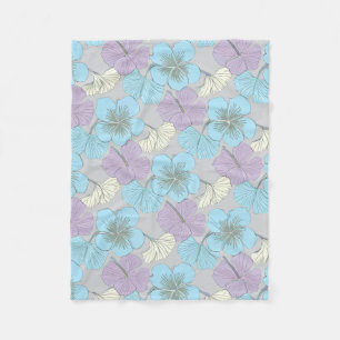 Couverture Polaire « Couverture en molleton fleuri pastel »