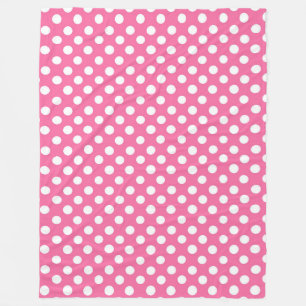 Couverture Polaire Couverture/rose d'ouatine avec le pois blanc