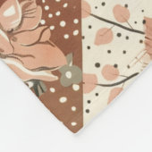 Couverture Polaire Couvre-lit en terre cuite et patchwork de gingham (Coin)