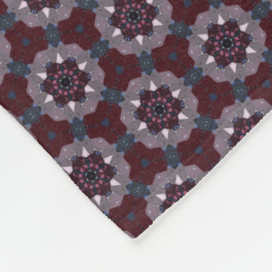 Couverture Polaire Couvre-lit peint floral gris et Bourgogne