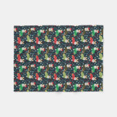 Couverture Polaire Couvre-toison de Noël de Corgi (Devant (Horizontal))