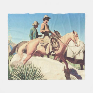 Couverture Polaire « Cow Country » par Maynard Dixon