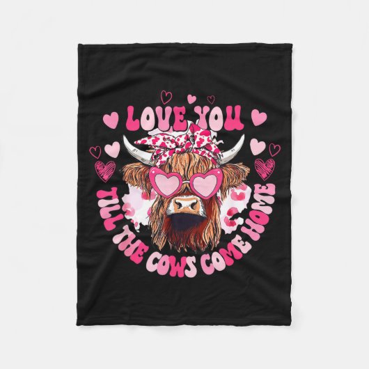 Couverture Polaire Cow Love You Till The Cows Come Home  (Devant)