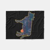 Couverture Polaire Cow Silhouette Tygraphy Phrases Heifer Fun Chris T (Devant (Horizontal))
