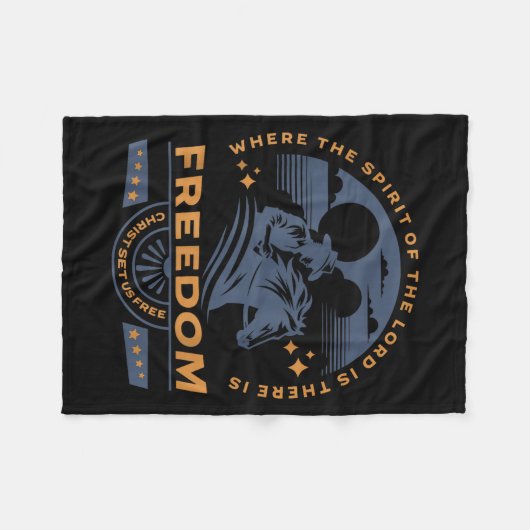 Couverture Polaire Cowboy Bible Scripture Verse Western Jesus For Men (Devant (Horizontal))