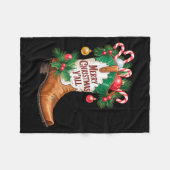 Couverture Polaire Cowboy Boots Country Western Merry Christmas Y'all (Devant (Horizontal))