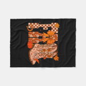 Couverture Polaire Cowboy Checkered Fall,fall Pumpkin,boots Cow Funny (Devant (Horizontal))