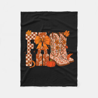 Couverture Polaire Cowboy Checkered Fall,fall Pumpkin,boots Cow Funny