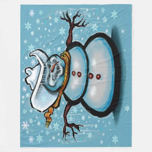 Couverture Polaire Cowboy d'hiver (Devant)