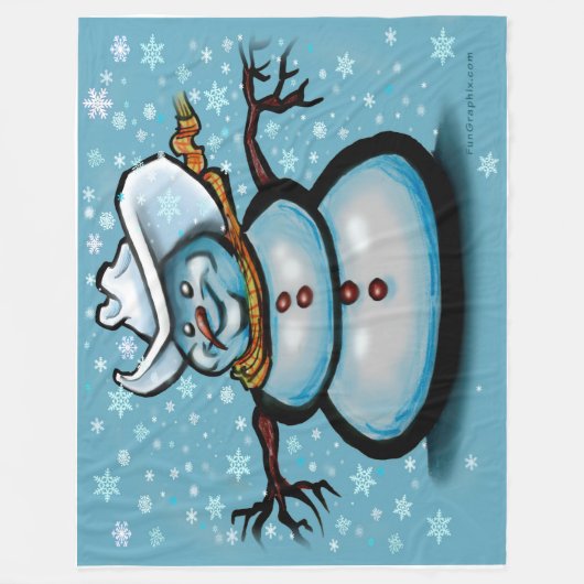 Couverture Polaire Cowboy d'hiver (Devant)