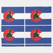 Couverture Polaire Cowboy drapeau du Colorado (Devant (Horizontal))