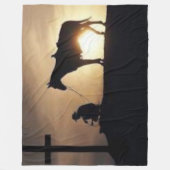 Couverture Polaire COWBOY et CHEVAL (Devant)