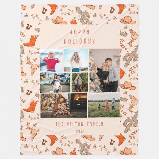 Couverture Polaire Cowboy Holiday Multiples photos (Devant)