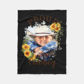 Couverture Polaire Cowboy Photo Text Sunflower Accent T Shirt (Devant)