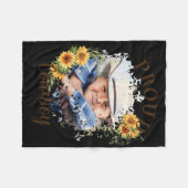 Couverture Polaire Cowboy Photo Text Sunflower Accent T Shirt (Devant (Horizontal))