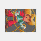 Couverture Polaire Cowboy Retro Boy Child Cute Western (Devant (Horizontal))