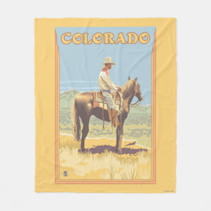 Couverture Polaire Cowboy (vue de côté) le Colorado