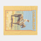 Couverture Polaire Cowboy (vue de côté) le Colorado (Devant (Horizontal))