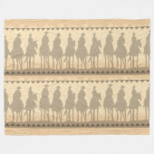 Couverture Polaire Cowboys western roundup fleece Throw Blanket 50x60 (Devant (Horizontal))