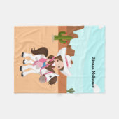 Couverture Polaire Cowgirl (Devant (Horizontal))