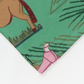 Couverture Polaire Cowgirl Christmas Yeehaw Fleece Blanche (Coin)