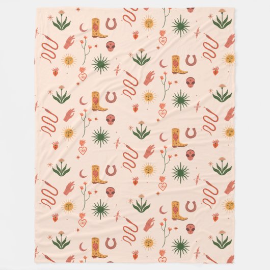 Couverture Polaire Cowgirl cosmic (Devant)