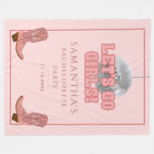 Couverture Polaire Cowgirl disco Soirée d'enterrement de vie de jeune (Devant (Horizontal))