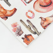 Couverture Polaire Cowgirl rose occidentale (Coin)
