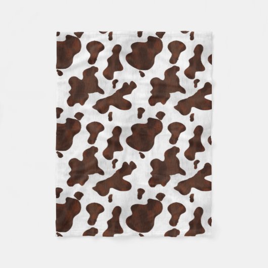 Couverture Polaire Cowhide Faux Hair Western Leather Spotted (Devant)