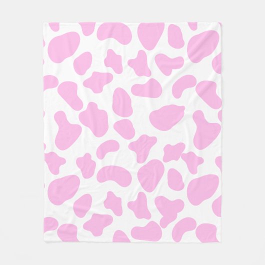 Couverture Polaire Cowprint rose Blanche polaire (Devant)