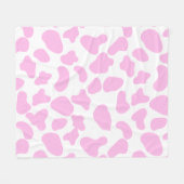 Couverture Polaire Cowprint rose Blanche polaire (Devant (Horizontal))