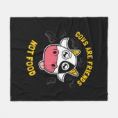 Couverture Polaire Cows Are Friends Not Food (Devant (Horizontal))