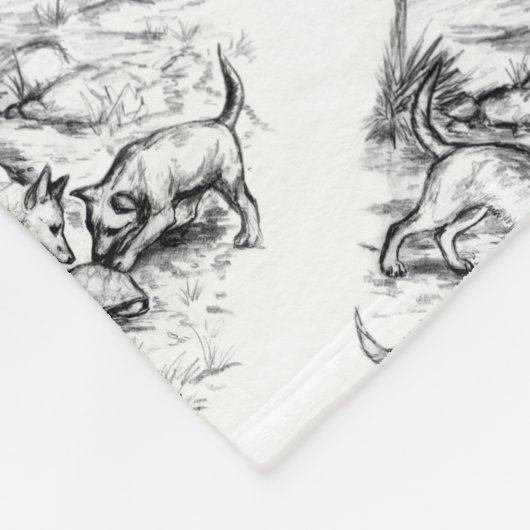 Couverture Polaire Coyote Pups (Coin)