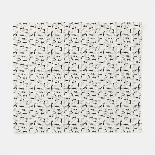 Couverture Polaire Cozy Chic Cat Lover Gift (Devant (Horizontal))